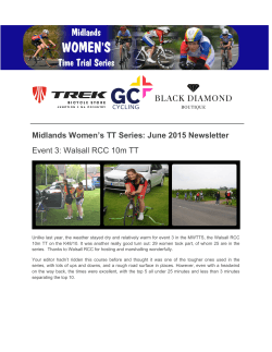 Latest Newsletter - Midlands Women`s Time Trial Series
