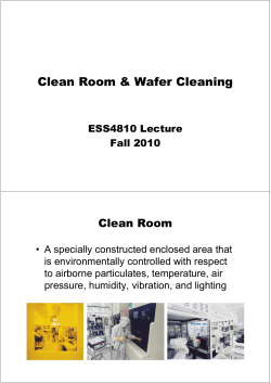 Clean Room & Wafer Cleaning