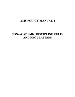 ams policy manual 4 non-academic discipline rules and regulations