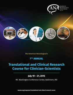 Translational and Clinical Research Course for Clinician