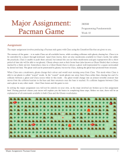 Major Assignment: Pacman Game