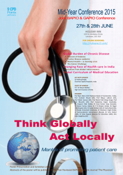 1 HOLIDAY INN Global Burden of Chronic Disease Changing Face