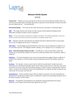 Blossom Article Quotes 5.7.15