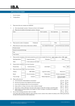 APPLICATION FORM - Consolidated Agency Partners