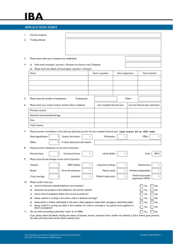 APPLICATION FORM - Consolidated Agency Partners