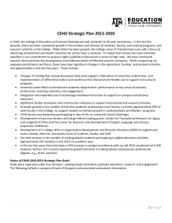 CEHD Strategic Plan 2015-2020