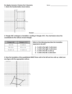 Pre-Algebra Semester 2 Review Part 3 Geometry