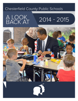 A look back at 2014-15 - Chesterfield County Public Schools