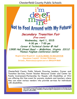 Transition Resource Fair - Chesterfield County Public Schools