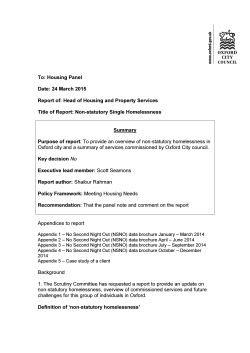 Non-statutory homelessness services PDF 129 KB
