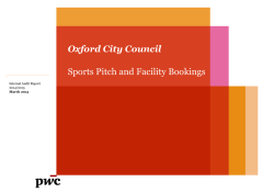 Internal audit report - Sports Pitch booking PDF 239 KB