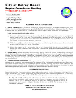 Agenda Results - City of Delray Beach