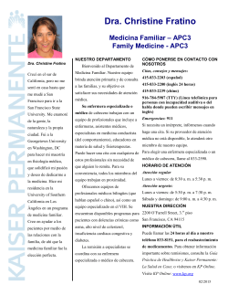 Dra. Christine Fratino - My Doctor Online