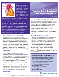 Thoracic Aortic Aneurysms and Dissections (TAAD)