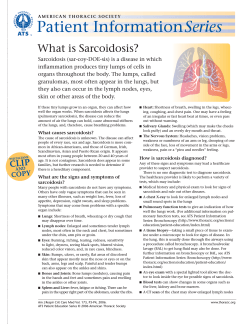 Patient Information Series: What is Sarcoidosis?