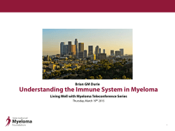 Understanding the Immune System in Myeloma