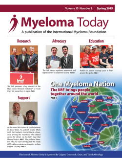 Myeloma Today, Volume 15, Number 2