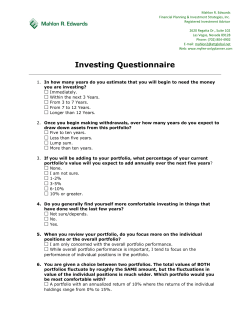 Investment Questionnaire
