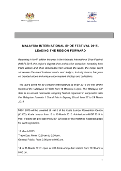 Malaysia International Shoe Festival 2015 - MyFEST 2015