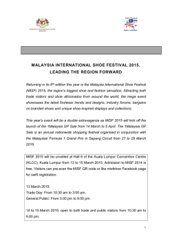 Malaysia International Shoe Festival 2015 - MyFEST 2015