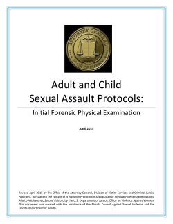 Adult and Child Sexual Assault Protocols:
