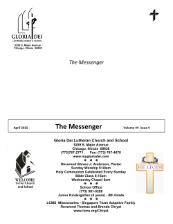 The Messenger Newsletter - April 2015