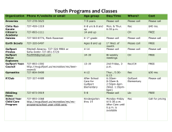 Youth Programs and Classes