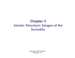 Chapter 3 Atomic Structure: Images of the Invisible Invisible