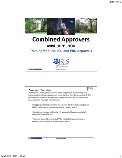 Combined Approvers Course Manual