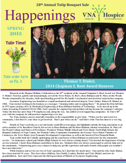 VNA & Hospice Spring 2015 - VNA and Hospice of the Wabash Valley