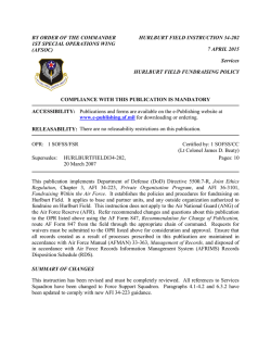 HFI 34-202 Hurlburt Field Fundraising Policy
