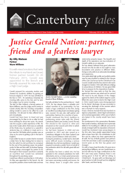 Justice Gerald Nation: partner, friend and a