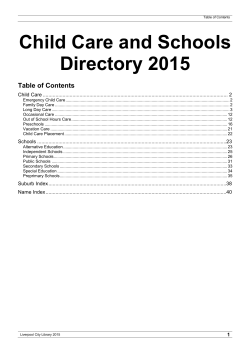 Child Care and Schools Directory 2015