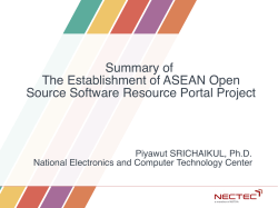 Summary of The Establishment of ASEAN Open Source Software