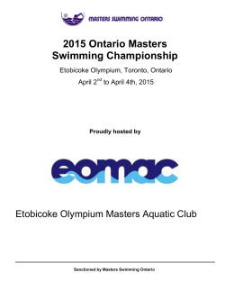 2015 Ontario Masters Swimming Championship