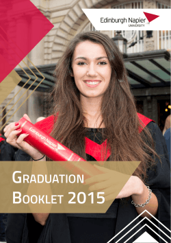 Graduation Booklet 2015 - My Napier