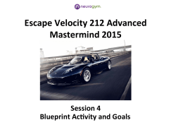 Escape Velocity 212 Advanced Mastermind 2015