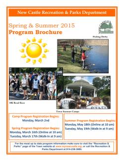 Spring & Summer 2015 Program Brochure