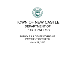Potholes - New Castle Town