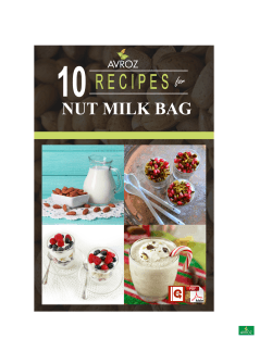 Free e-Book - AVROZ Best Nut Milk Bags