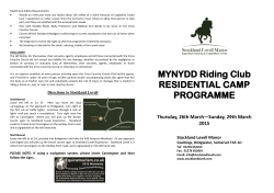 Schedule - Mynydd Riding Club