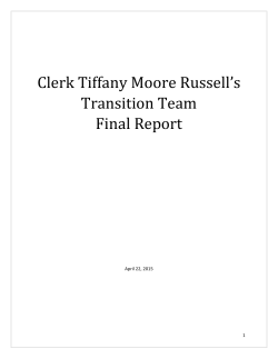Clerk`s Transition Team Releases Report