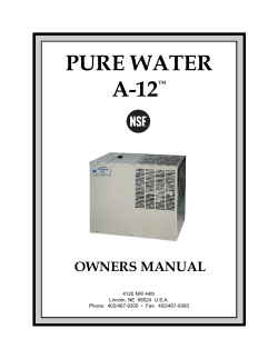 #6305A/120V A-12 Owners Manual
