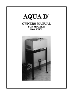 #6361/Aqua D Owners Manual