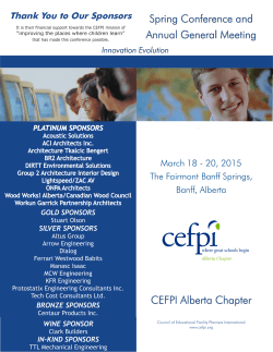 Spring Conference and Annual General Meeting CEFPI Alberta