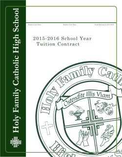 Tuition Contract for 2015-2016 - Holy Family Catholic High School