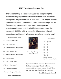 2015 Corcoran Cup Information - Twin Lakes Golf and Swim Club
