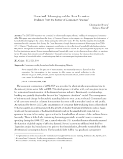 Household Deleveraging and the Great Recession