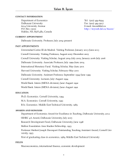 CV - Myweb.dal.ca - Dalhousie University