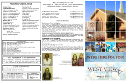 2015 - 05-10-Bulletin - West View Baptist Church